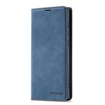 Atverčiamas odinis dėklas, skirtas Samsung Galaxy S24 Ultra S23 FE Plus A15 A25 A35 A55 A05 A05S 5G A14 A34 A54 verslo piniginės telefono dangtelis Galaxy S24 Ultra mėlyna