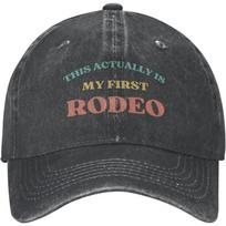 This Actually is My First Rodeo Trucker Hat This Actually is My First Rodeo Hat Western Horse Cowboy Unisex Baseball Cap Adjustable juoda