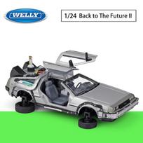 Welly 1:24 Scale Back to The Future II Alloy Car Model Diecasts Metal Toy Vehicles Car Model High Simulation Collection Childrens Gifts 1:24-size:18*8*5.7cm sidabras