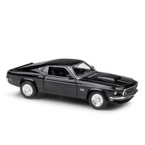 WELLY 1/24 1969 Ford Mustang Boss 429 Sports Car Alloy Scale Car Model Diecast Metal Static Collection Children Toy Car Vehicle juoda