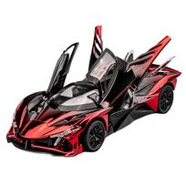 1/24 Apollo Projektas EVO Galvanizuoto Lydinio Muscle Car Modelis Su Garsu ir Šviesa Vaikų Žaislas Kolekcionuojamas Daiktas Gimtadienio Dovana raudona