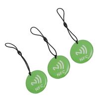 10 VNT. NFC Raktų Pakabukai Žalios Spalvos N 213 Lustas 35CM Nešiojamas Programuojamas NFC Raktų Pakabukas
