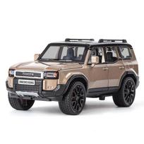 1/32 Toyota 2024 PRADO Land Cruiser lydinio automobilio modelis lieto metalo visureigiai automobilio modelis garsas ir šviesa vaikams žaislas dovana ruda