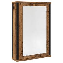 vidaXL Vonios spintelė, veidrodinė, senovinė mediena, 42x12x60cm, inžinerinė mediena