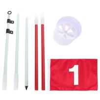 Golfs Putting Green Flags and Hole Cup Portable Golfs Flagstick Double-Sided Numbered Golfs Flags for Yard Backyard 1