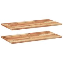 vidaXL Pakabinamos lentynos, 2 vnt., 100x40x2 cm, aliejumi dažyta akacijos masyvo mediena