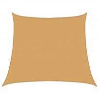 vidaXL Saulės skėtis, burė, 160 g/m², trapecijos formos, smėlio spalvos, 4/5x4 m, HDPE