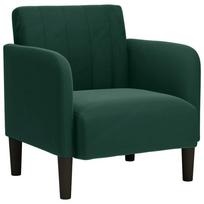vidaXL Sofa-kėdė su porankiais, tamsiai žalia, 54 cm, aksomas