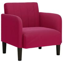 vidaXL Sofa-kėdė su porankiais, vyno raudonumo, 54 cm, aksominė