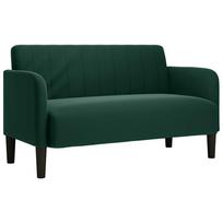 vidaXL Dvivietė sofa, tamsiai žalia, 109 cm, aksomas