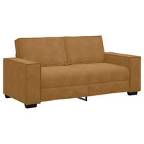 vidaXL Dvivietė sofa, ruda, 180x78x84 cm, aksominė