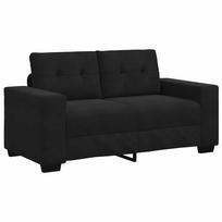 vidaXL Dvivietė sofa, juoda, 160x77x82 cm, aksominė