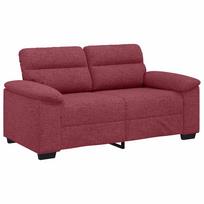vidaXL Dvivietė sofa, vyno raudonumo, 160x81x84 cm, audinys