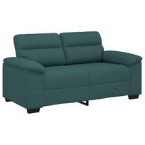 vidaXL Dvivietė sofa, tamsiai žalia, 160x81x84 cm, audinys