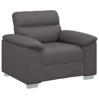 vidaXL Sofa-kėdė, pilka, 100x81x84 cm, dirbtinė oda