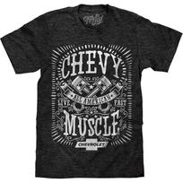 Tee Luv Men's All American Muscle Chevy T-Shirt - Chevrolet Graphic Tee Shirt S įvairiaspalvis