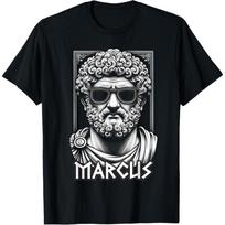 Marcus Aurelius Shirt Stoicism Cool Stoic Philosopher T-Shirt S juoda