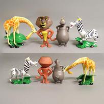 Filmas Disney Madagaskaras Gyvūnai Liūtas Zebras Žirafa Kolekcinės figūrėlės Vaikų žaislai Dovanos Modelinės lėlės 6-7cm