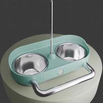 Splash-Proof Bird Cage Feeder Large Capacity Removable Bird Food Bowl No Spill Double Bowl Parrot Feeder for Small Medium Birds