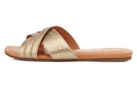 UGG Leather Stylish Sandal Women's Metallic 1142712-GLDM 36