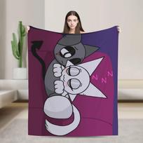Warm Soft BlanketsChildren Travel Sprunki Gray & Wenda Throw Blanket  Flannel Bedspread For Bedroom Novelty Sofa Bed Cover 130cmx150cm