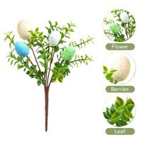 New Foam Eggs Tree Branch Colorful Simulation Painting Foam Egg Artificial DIY Easter Egg Bouquets Festival Party