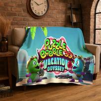 Retro Bubble Bobble Cartoon Game Flannel Blanket Soft Warm Throw Blanket for Bedroom Living Room Bed Travel Camping Picnic Gift 75x90cm