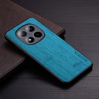 Case for Xiaomi Poco M8 M7 M6 Pro 5G 4G Funda Bamboo Wood Pattern Leather Phone Cover Luxury Coque for Poco M8 Pro Case Capa Poco M8 Pro žalsvai mėlyna
