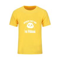 Wrestling Never Say No To Panda Comedy Mens Clothing Short Sleeve Cool Camiseta T Shirt Men M