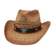 Adjustable UV Protection Sun Protection Spray Paint Hand-Woven Big Brim Straw Western Cowboy Hat for Men and Women Spring Summer one size [spray painted straw hat]