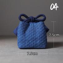 Large Denim Tea Set Carry Bag for Teapot with Four or Six Cups Portable Storage Organizer for Travel Outdoor Use No Cups only bag no others