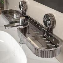 Wall-mounted Suction Cup Sink Rack Punch-free Bathroom Sink Faucet Rack Wash Basin Racks Multifunctional pilka