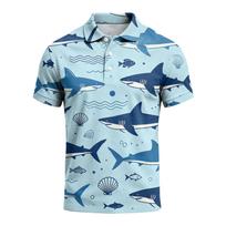 Men's Summer Hawaiian Style Printed Polo Shirt Loose Casual Vacation Short Sleeve Top Lightweight Breathable Fabric XL balta