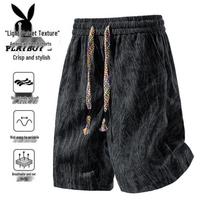 PLAYBOY Men's Summer Loose Fit Casual Shorts 8XL juoda