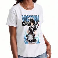 Vengeful Warrior Anime Girl unisex's Cotton T Shirt,Premium Cotton Quality Print,Durable,Casual And Fashionable,Unique Anime Graphic Tee,Perfect For A S įvairiaspalvis