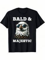 Bald & Majestic - Sexy Bald Guy Funny Dad T-Shirt S įvairiaspalvis