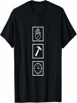 Funny - Stop Hammer Time Graphic Icon T-Shirt T-Shirt S įvairiaspalvis