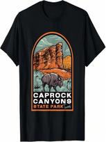 Caprock Canyons State Park Texas Vintage T-Shirt S įvairiaspalvis