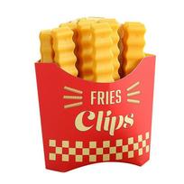 12pcs French Fries Sealing Clip Fridge Magnet Snacks Sealing Clip Food Small Clip  Kitchen Plastic Bag Seasoning Sealing Strip