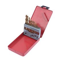 13Pcs Hss-Co 5% Cobalt Twist Drill Bit Set Metric Straight Shank Set With Metal Case For Stainless Steel Wood Metal Drilling Onesize
