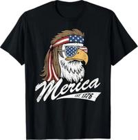 Merica Erelis JAV Amerikos Vėliava Derliaus Juokingi Marškinėliai XL