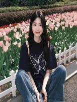 Black Butterfly Short Sleeve Wounisex's T-Shirt Cotton Loose Fit Half Sleeve Summer New Style Korean Chic Top S įvairiaspalvis