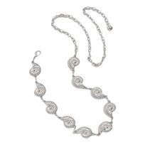 Zinc Zinc Alloy Metal Shell Conch Waist Chain Sea Series Shell Beach Body Chain  Women sidabras