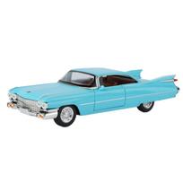 1/24 mastelio Cadillac Eldorado 1959 metalinis lietas retro automobilio modelis su garsu ir šviesa, atgal traukiamas, berniuko dovana, ornamentas, Helovino žaislai mėlyna