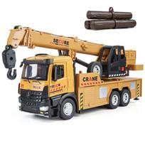 1/32 Didelis metalinis lietas kranas Modelis Simuliacinis garsas ir šviesos signalas Inžinerinis automobilis Modelis Berniuko gimtadienio dovana Helovino žaislai geltona