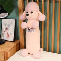 Simulated Poodle Pillow Plush Toy Dog Doll Girl Sleeping on the Bed Leg Long Pillow Muppet Doll 60cm（0.65kg） rožinė