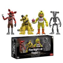 FNAF 4vnt./rinkinys Freddy Bonnie Chica Foxy Nightmare Balloon Boy Veiksmo figūrėlės Kolekcijos modelis Vinilinė figūrėlė Lėlės žaislai With box