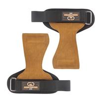 Cowhide Weight Lifting Gloves Heavy Duty Straps With Wrist Support For Powerlifting Deadlifts Adjustable Padded tamsi chaki spalva