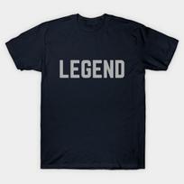Men Black Print T-shirt Legend No-Cut Transfer Paper Print Cotton Tshirt S tamsiai mėlyna