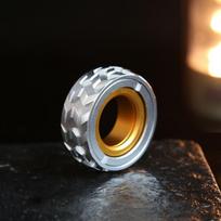 Tire Haptic Ring Mechanical Fidget Ratchet Ring EDC Toys Aluminum Alloy Fingertip Metal Tyre Toys Stress Spinner Fidget Toys sidabras